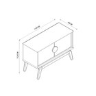 Buffet Aparador Paris 2 Portas 110cm Nature