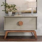 Buffet Aparador Paris 2 Portas 110cm Pés Em Madeira Maciça Gi