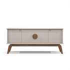 Buffet Aparador Paris 4 Portas 168cm Off White/nature