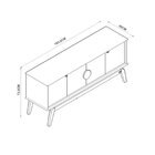 Buffet Aparador Paris 4 Portas 168cm Off White/nature