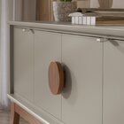 Buffet Aparador Paris 4 Portas 168cm Pés Em Madeira Maciça Gi