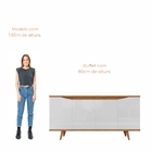 Buffet Aparador Pass 4 Portas Babus - Cedro / Branco