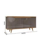 Buffet Aparador Pés Palito Cinza Perola Noce Grace Casa D