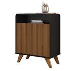 Buffet Aparador Retrô 2 Portas Eccos Nature/preto