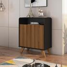 Buffet Aparador Retrô 2 Portas Eccos Nature/preto