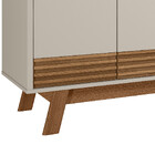 Buffet Aparador Retrô 4 Portas Abruzzo Linea Brasil Amendoa O