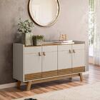 Buffet Aparador Retrô 4 Portas Abruzzo Linea Brasil Amendoa O