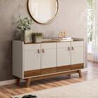 Buffet Aparador Retrô 4 Portas Abruzzo Linea Brasil Freijó Of