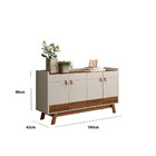 Buffet Aparador Retrô 4 Portas Abruzzo Linea Brasil Freijó Of