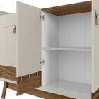 Buffet Aparador Retrô 4 Portas Abruzzo Linea Brasil Freijó Of