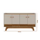 Buffet Aparador Retrô 4 Portas Abruzzo Linea Brasil Freijó Of