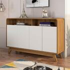 Buffet Aparador Retrô 4 Portas Eccos Nature/off White