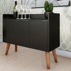 Buffet Aparador Retrô Cantinho Do Café  3 Portas Viena Preto