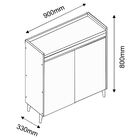 Buffet Aparador Retrô Clássico 2 Portas Malbec Com Off White