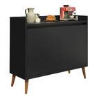 Buffet Aparador Retrô Clássico 2 Portas Preto - Moveisaqui
