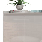 Buffet Aparador Retrô Clássico 3 Portas Branco Gloss - Moveis