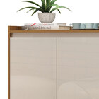 Buffet Aparador Retrô Clássico 3 Portas Freijó Com Off White