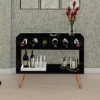 Buffet Aparador Retrô Clássico Bariloche Preto - Moveise