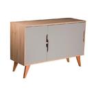 Buffet Aparador Retrô Com 3 Portas Murano Carvalho E Verde Me