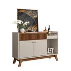 Buffet Aparador Retrô Com Bar Lucca Linea Brasil Freijó Off W