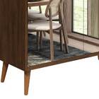 Buffet Aparador Retrô Com Espelho Clássico 2 Portas Malbec -