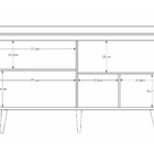 Buffet Aparador Retrô Com Espelho Clássico 4 Portas Freijó -