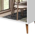 Buffet Aparador Retrô Com Espelho Delux 2 Portas Branco Gloss