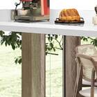 Buffet Aparador Retrô Com Espelho Delux 2 Portas Branco Gloss