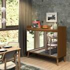 Buffet Aparador Retrô Com Espelho Delux 2 Portas Freijó - Mov