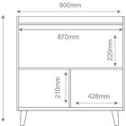 Buffet Aparador Retrô Com Espelho Delux 2 Portas Freijó - Mov