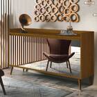 Buffet Aparador Retrô Com Espelho Delux 4 Portas Freijó - Mov