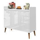 Buffet Aparador Retrô Delux 2 Portas Branco Gloss - Moveisaqui