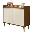 Buffet Aparador Retrô Delux 2 Portas Freijó Com Off White - M