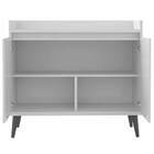 Buffet Aparador Retrô Delux 2 Portas Freijó Com Off White - M