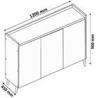 Buffet Aparador Retrô Delux 3 Portas Branco Gloss - Moveisaqui