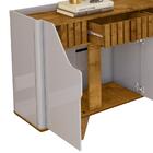 Buffet Aparador Ripado 180 Cm 2 Gavetas 4 Portas Off White Na