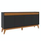 Buffet Aparador Ripado 4 Portas Com Pés De Mdf Astúrias 180cm