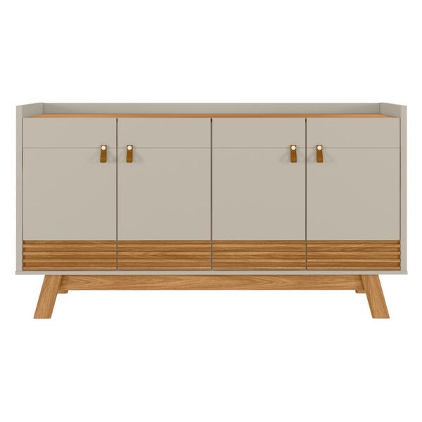 Buffet Aparador Ripado Estilo Retrô Tucson Nature Off-white