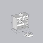 Buffet Aparador Rústico 100% Madeira Maciça 2 Portas 2 Gaveta