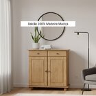 Buffet Aparador Rústico 100% Madeira Maciça 2 Portas 2 Gaveta