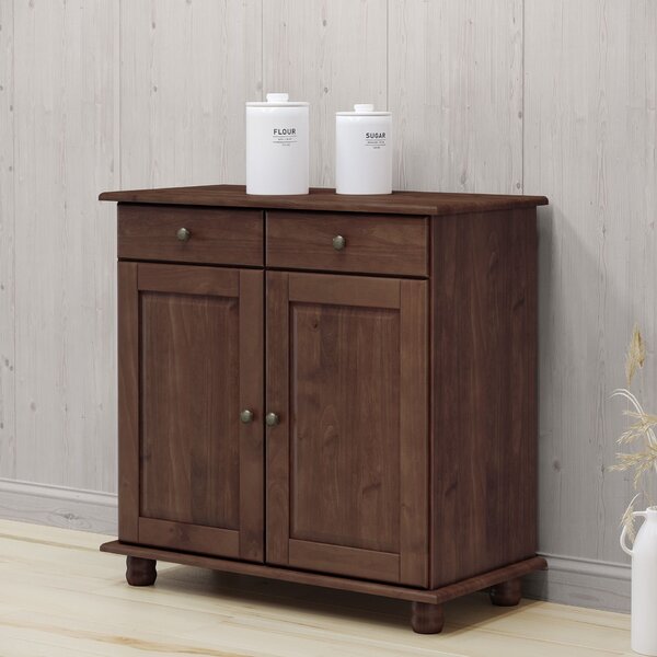 Buffet Aparador Rústico 100% Madeira Maciça 2 Portas 2 Gaveta