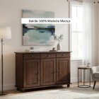 Buffet Aparador Rústico 100% Madeira Maciça 3 Portas 3 Gaveta