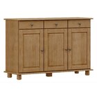 Buffet Aparador Rústico 100% Madeira Maciça 3 Portas 3 Gaveta
