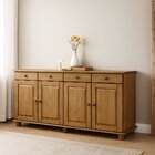 Buffet Aparador Rústico 100% Madeira Maciça 4 Portas 4 Gaveta