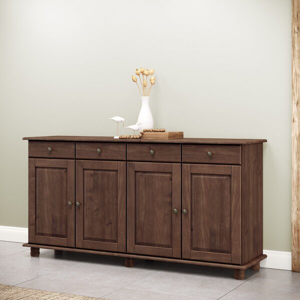 Buffet Aparador Rústico 100% Madeira Maciça 4 Portas 4 Gaveta