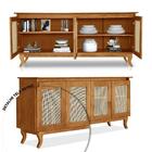 Buffet Aparador Rustico Retrô 4p Deltan Imbuia