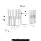 Buffet Aparador Sala De Estar 135cm Toni Z10 Off/calacata - M