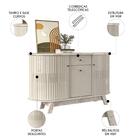 Buffet Aparador Sala De Estar 135cm Toni Z10 Off/calacata - M