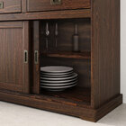 Buffet Aparador Sala De Jantar Retrô Madeira Cor Imbuia Savona