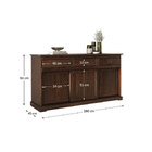 Buffet Aparador Sala De Jantar Retrô Madeira Cor Imbuia Savona